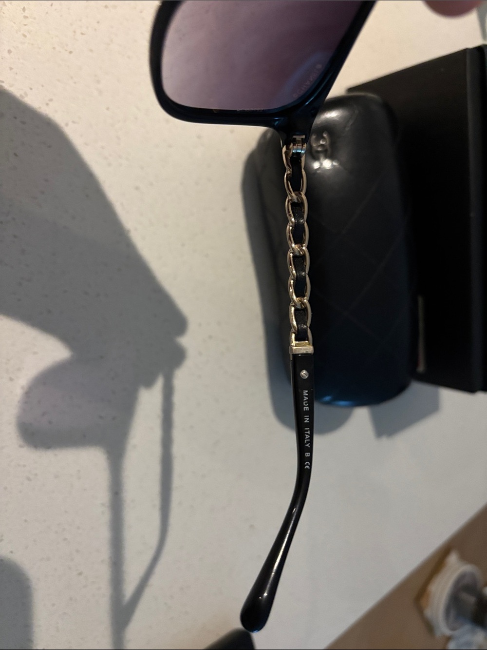 CHANEL Sunglasses with Quilted Leather Case - Picture 7 of 13